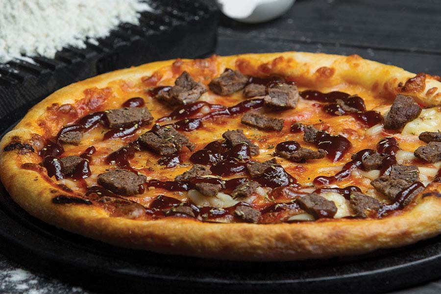 Hackfleisch-Pizzen